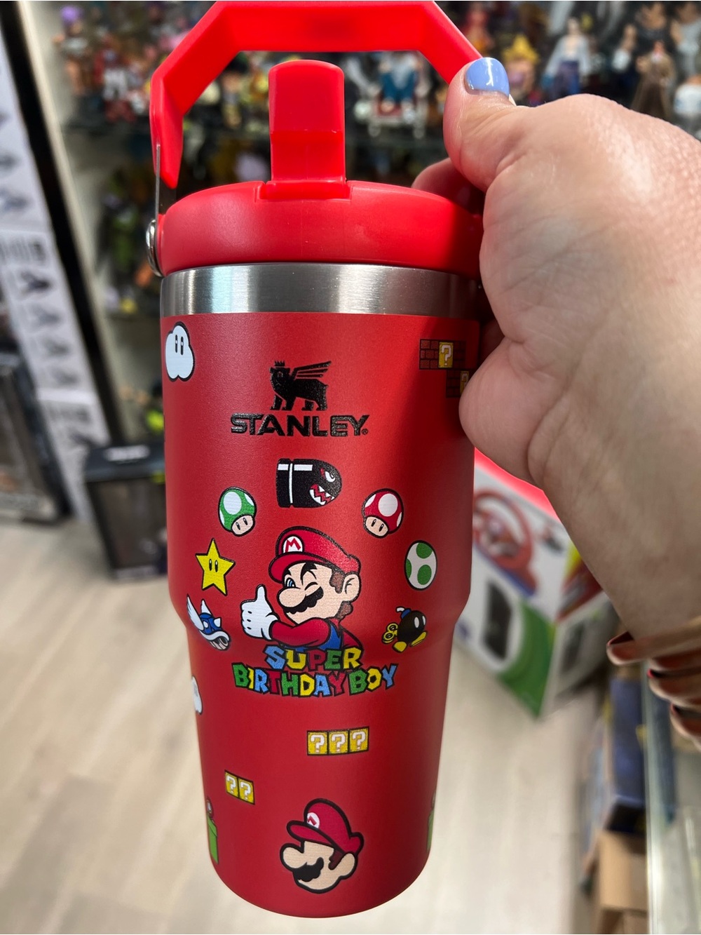 Stanley Super Mario 'Super Birthday Boy' Red Travel Tumbler